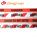 with word red and white pe danger tape